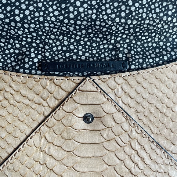 Loeffler Randall Python Envelope Clutch, Leather, Nude/Beige - Picture 6 of 11